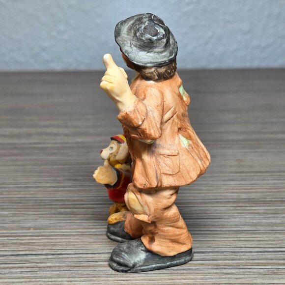 Vintage Hand-painted Emmett Kelly, Jr. w/ Monkey Figurine– Flambro Collectible - Picture 3 of 5